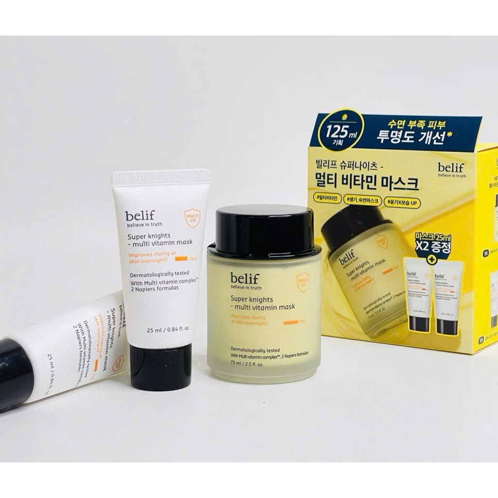 [CHÍNH HÃNG] Bộ Set Mặt Nạ Ngủ Vitamin Belif Mini – Dưỡng Ẩm, Làm Sáng Da, Cấp Nước Ban Đêm