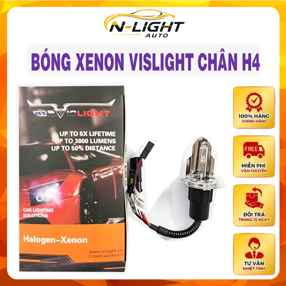 Bóng Xenon Vislight H4 Siêu Sáng