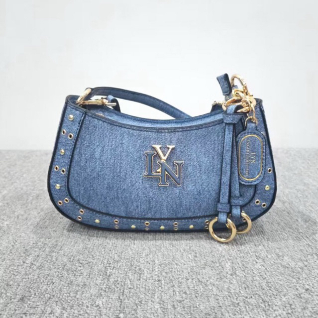 Túi Mesenger bà Túi xách tay nữ bag ly.n chần da kèm hạt châu xinh lyn nhựa mềm mịn