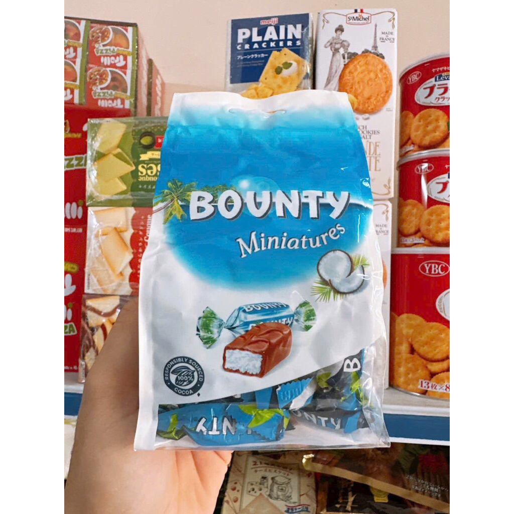 🍒🥥Socola nhân dừa Bounty Miniatures Chocolate 220g của Mỹ — Date 07/2026