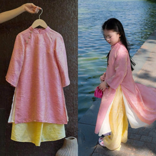  Áo dài cung đình cho bé gái sz 10-30kg set 2 món áo dài 4 tà cho bé gái mặc dịp lễ tết 
