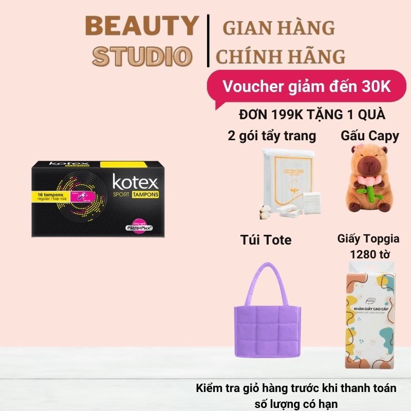 [Kèm Quà Tặng] Tampon Kotex 16 que/hộp