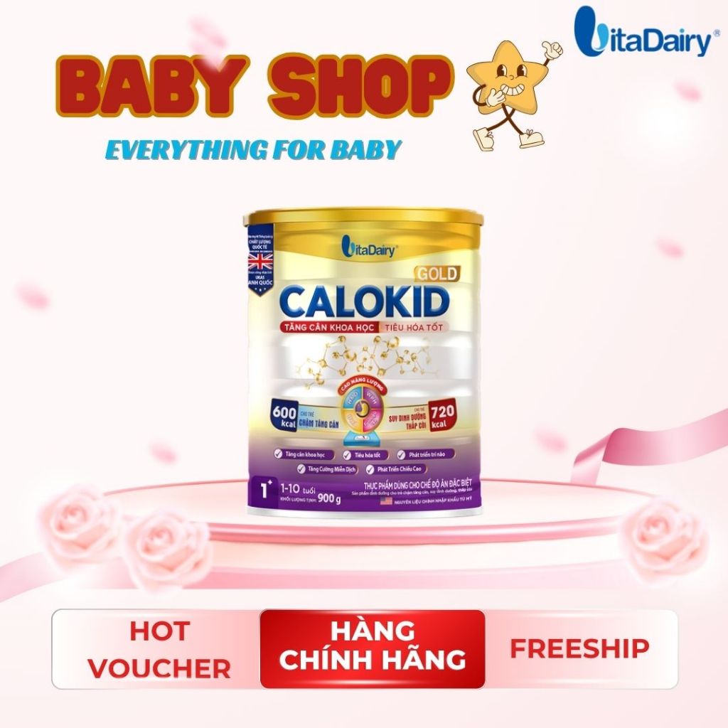 Sữa bột Calokid Gold 1+ 900g - Vitadairy- Hàng Chính Hãng