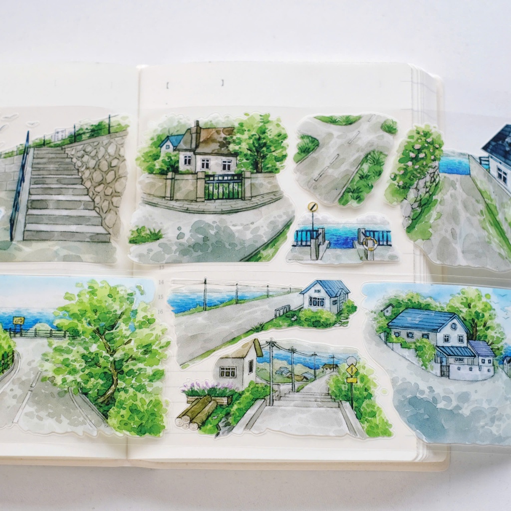 Pet tape phong cảnh Corner street chiết chu kì 71.4cm meohime