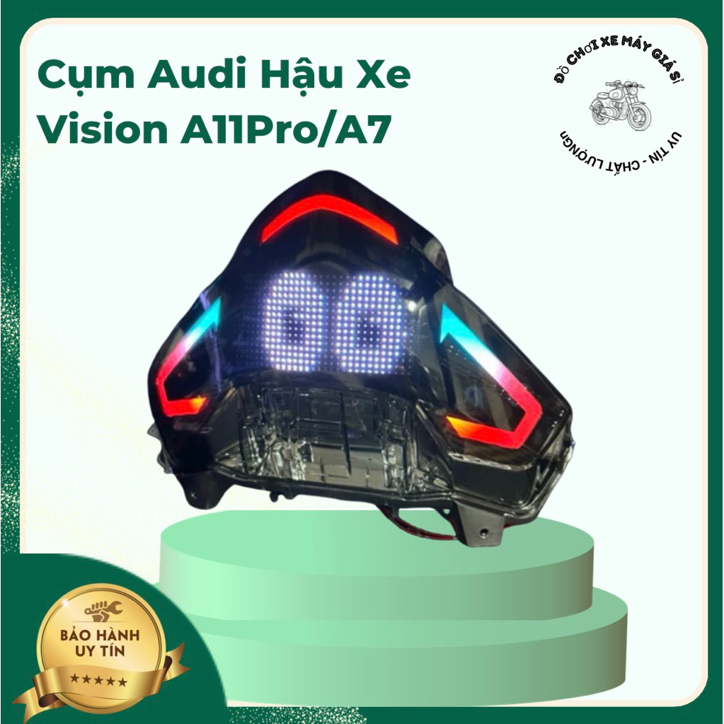 Cụm hậu Audi vision mẫu màn hình led lắp cho vision từ 2021-2025 lắp đặt để dàng