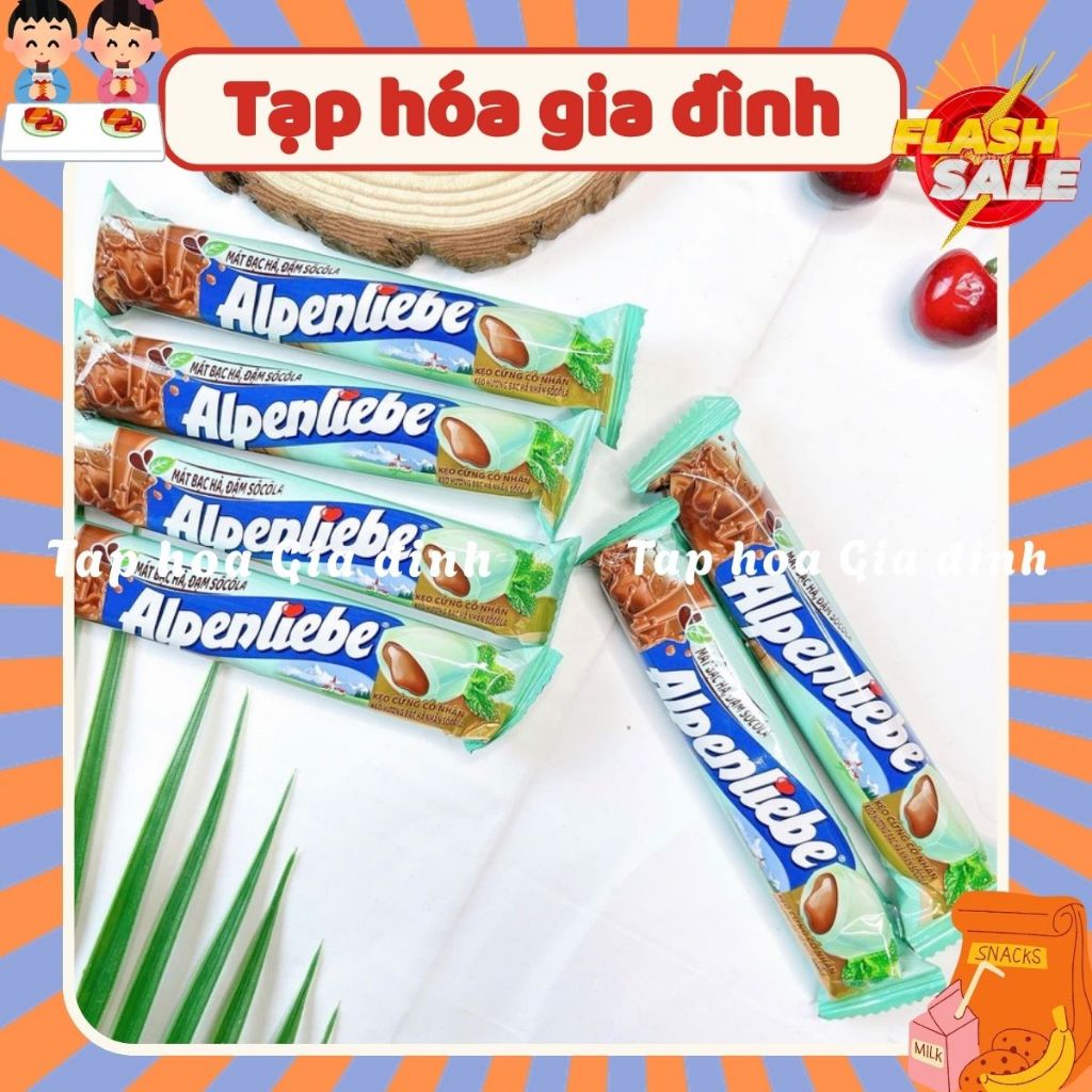 (COMBO 5 THỎI) Kẹo alpenliebe Các Loại Đủ Vị- Kẹo alpenliebe Bạc Hà Socola đồ ăn vặt-tạp hóa gia đìn