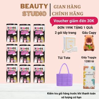   KÈM QUÀ TẶNG  Thùng Băng vệ sinh Kotex Mini Meow 16 gói có cánh 