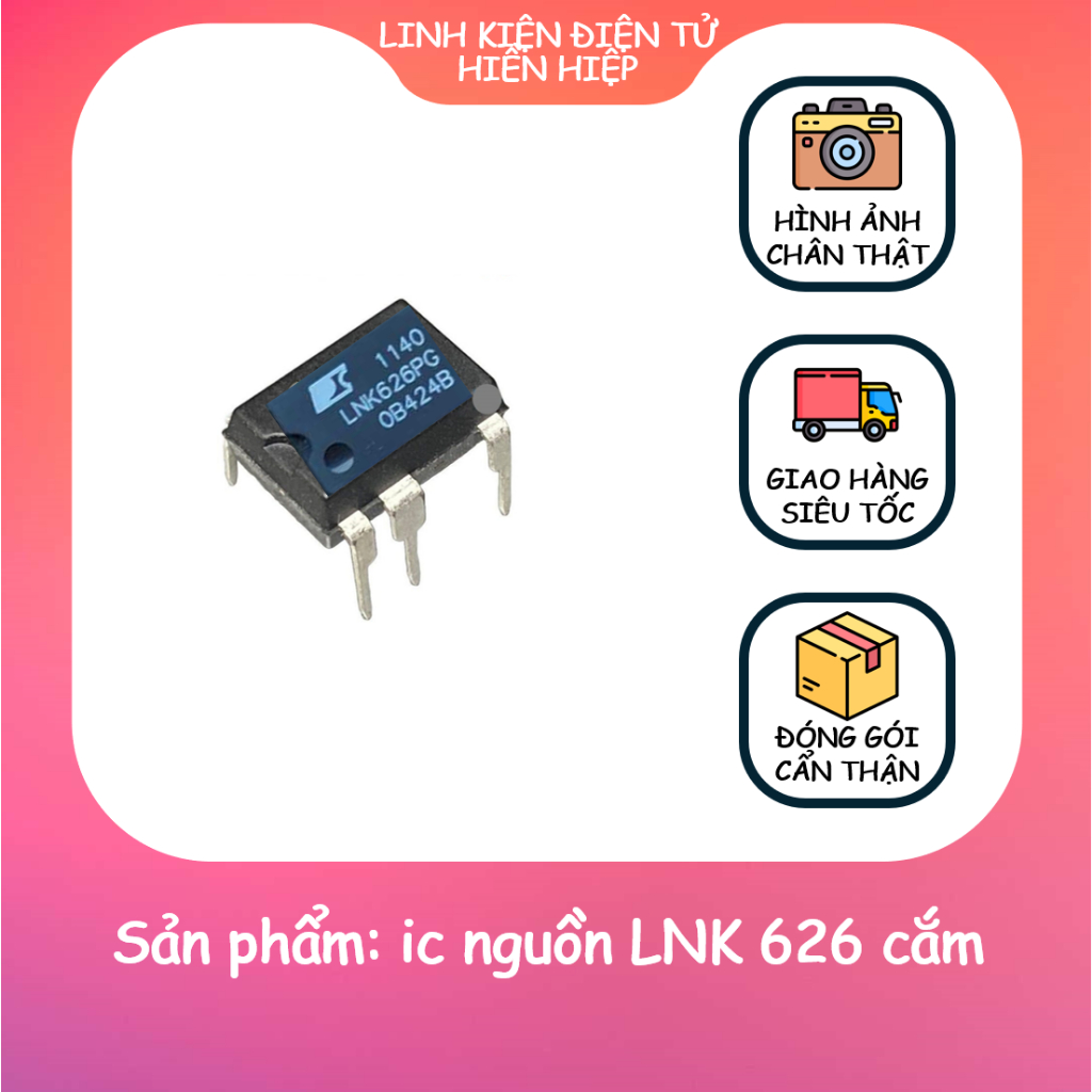 ic nguồn LNK 626 cắm - Linh kiện điện tử
