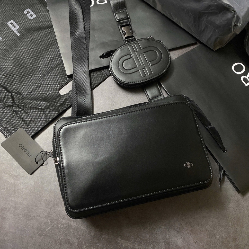 Túi Pedro Nam Đeo Chéo Kèm Keychain Logo