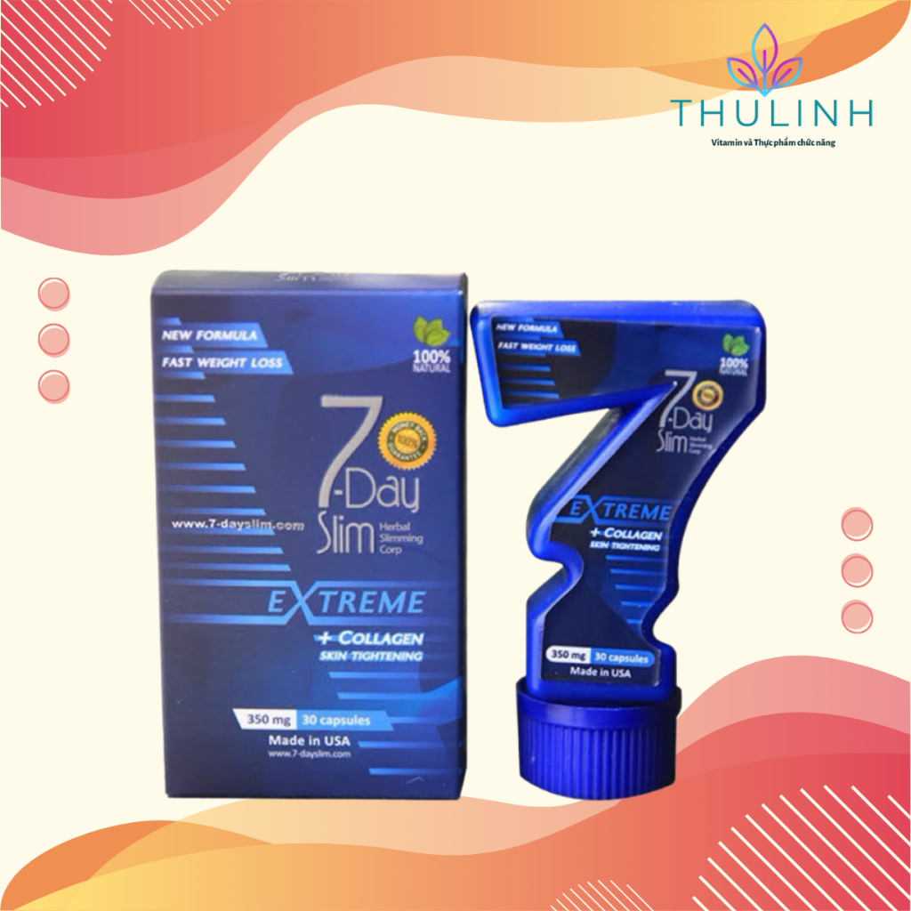 7 Day Slim -Viên Uống Giảm Cân Nhập Khẩu Mỹ (30 Viên Chính Hãng)