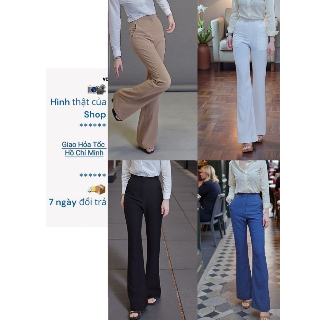 Quần Tây Óng Suông Loe Nhẹ by vongoc