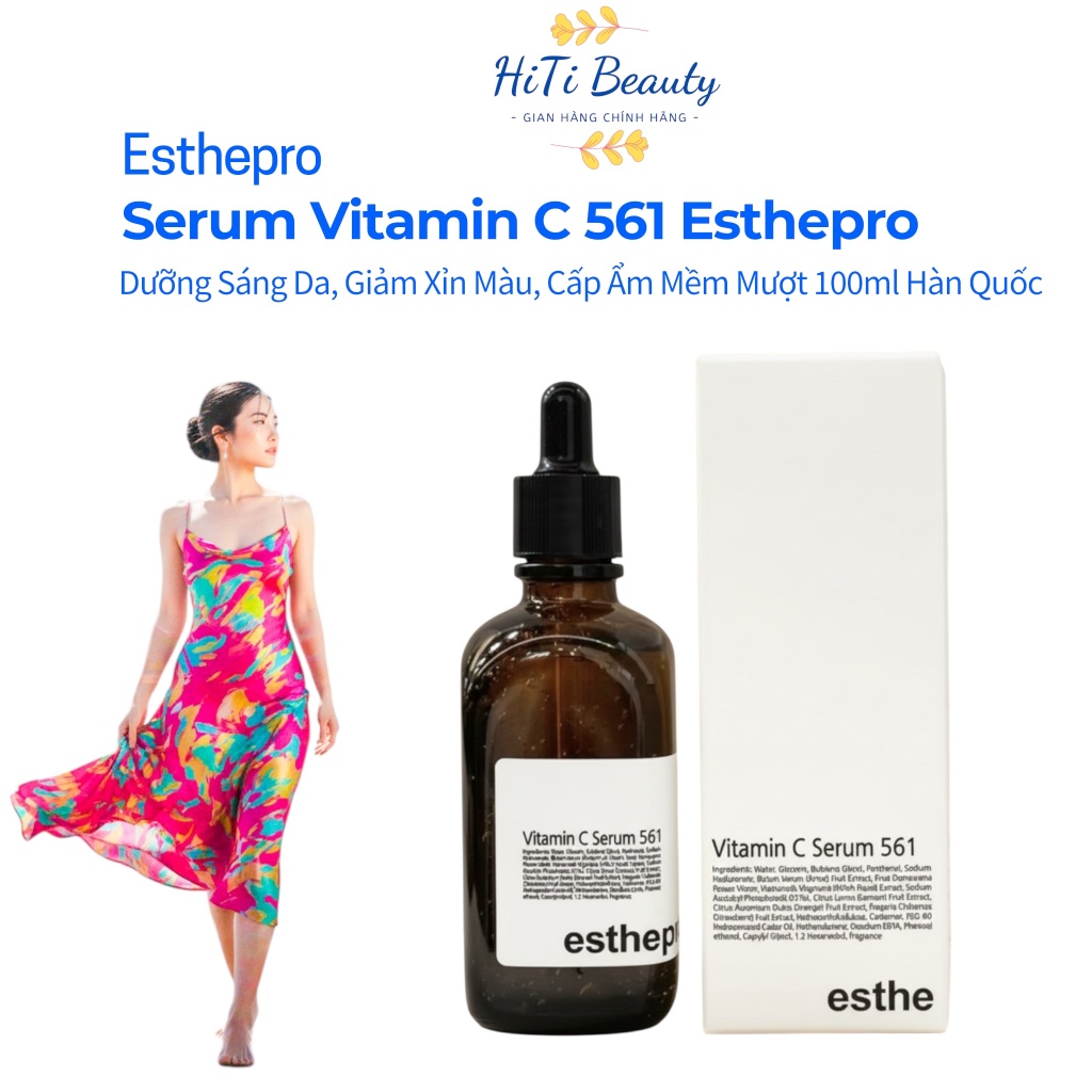 Serum Vitamin C 561 Esthepro 100ml Hàn Quốc, Hỗ Trợ Dưỡng Sáng, Giảm Xỉn Màu, Giữ Da Mềm Mượt