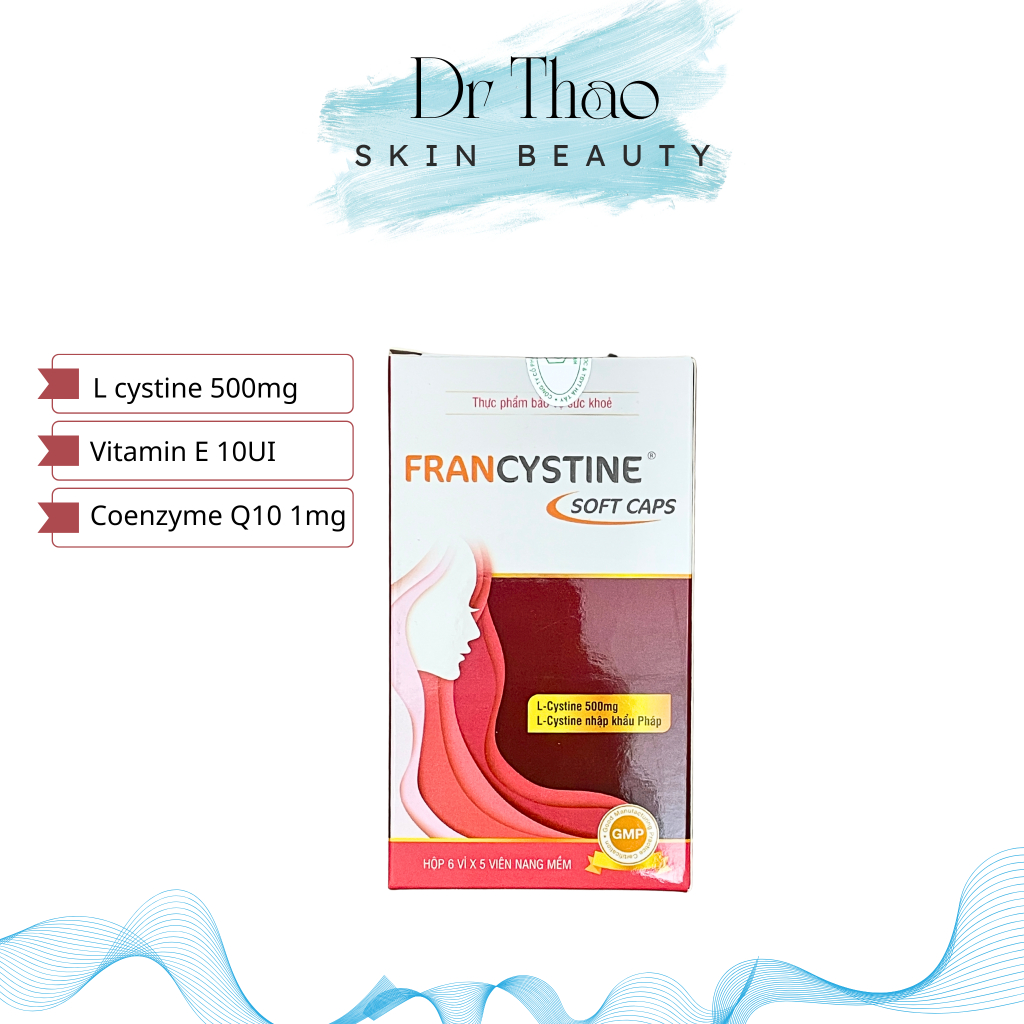 [60 viên] Viên uống hỗ trợ cải thiện da, tóc, móng Francystine Soft Caps