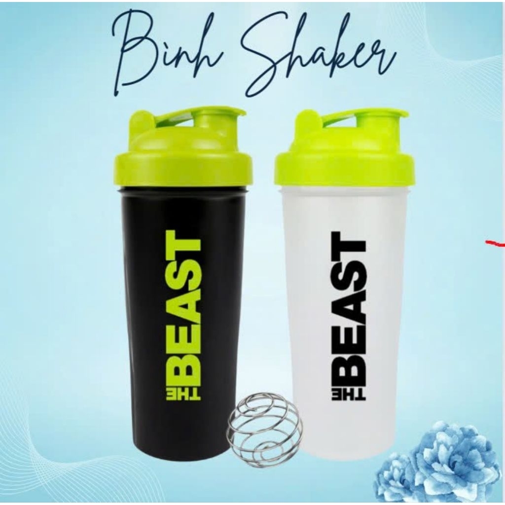 Bình Lắc Tập Gym Shaker Beast màu trắng