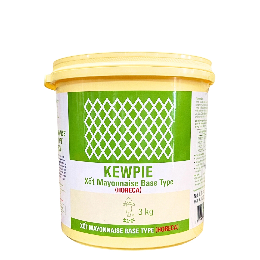 Xốt Mayonnaise Kewpie 3kg – Sốt Mayo Nhật Bản Béo Mịn – Dùng Cho Salad, Bánh, Đồ Chiên