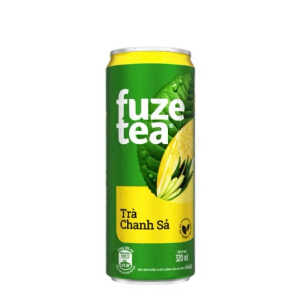 LON TRÀ CHANH SẢ LEMON TEA LEMONGRASS FUZE TEA 320ML