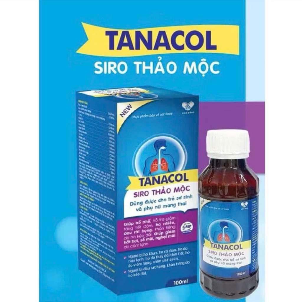 Siro Thảo Mộc Tanacol Hỗ Trợ Đường Hô Hấp • Dùng được cho trẻ sơ sinh & phụ nữ mang thai 100ml