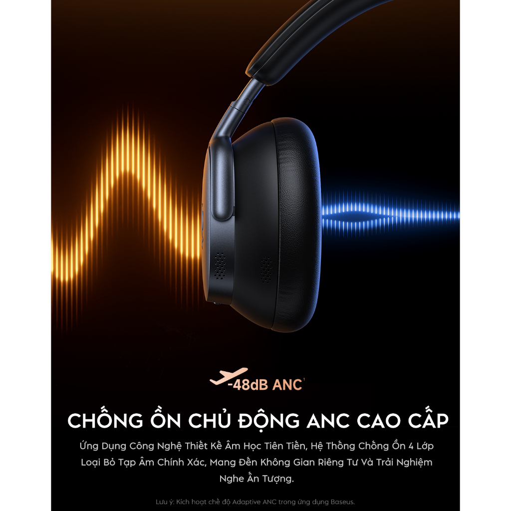 Tai Nghe Baseus Inspire XH1 Sound by Bose, Pin 100H, Chống ồn ANC, Dolby Audio | BigBuy360 - bigbuy360.vn