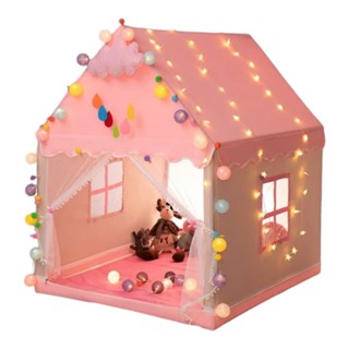  Lều Công Chúa Cho Bé Gái – Khung Kim Loại Cao Cấp Màu Hồng Có Đèn LED 