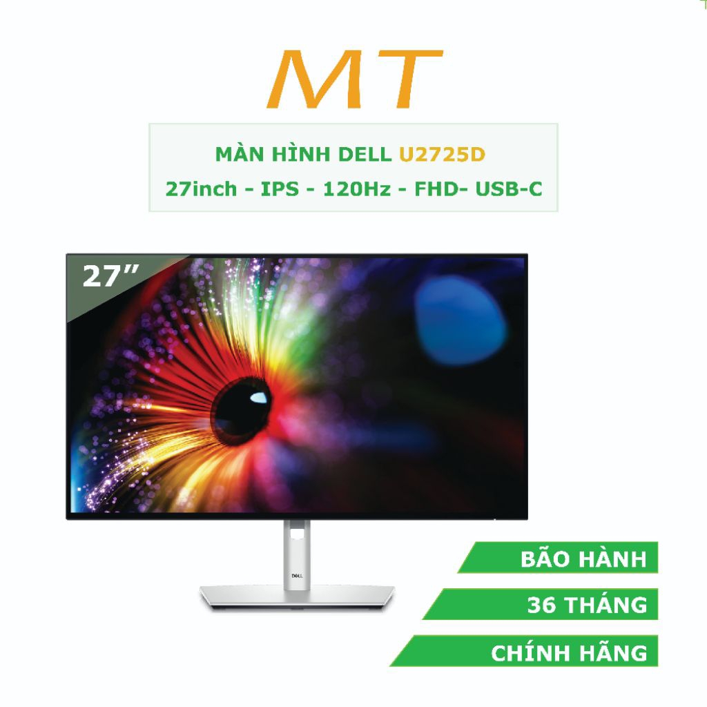 Màn Hình Dell UltraSharp U2724D (27", 2K, IPS, 120Hz, 5ms, USB TypeC) | Bảo Hành 36 tháng