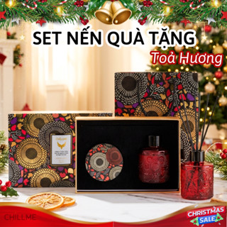 Set nến thơm tinh dầu khuếch tán Chillme quà tặng sinh nhật bạn gái người yêu thư giãn 