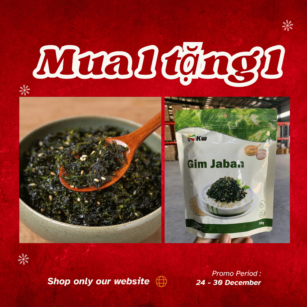 [MUA 1 TẶNG 1] rong biển rắc cơm gói to siêu tiết kiệm [TẶNG 1 GÓI JABAN]