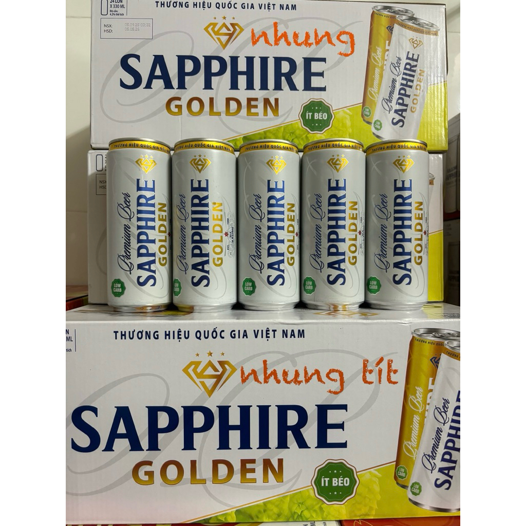 THÙNG BIA HẠ LONG SAPPHIRE GOLDEN