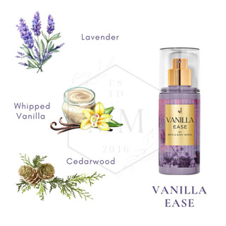 Moomoocos - Vanilla Ease Bộ sản phẩm xịt thơm lotion gel tắm Bath & Body Works Body Mist Body Wash fullsize