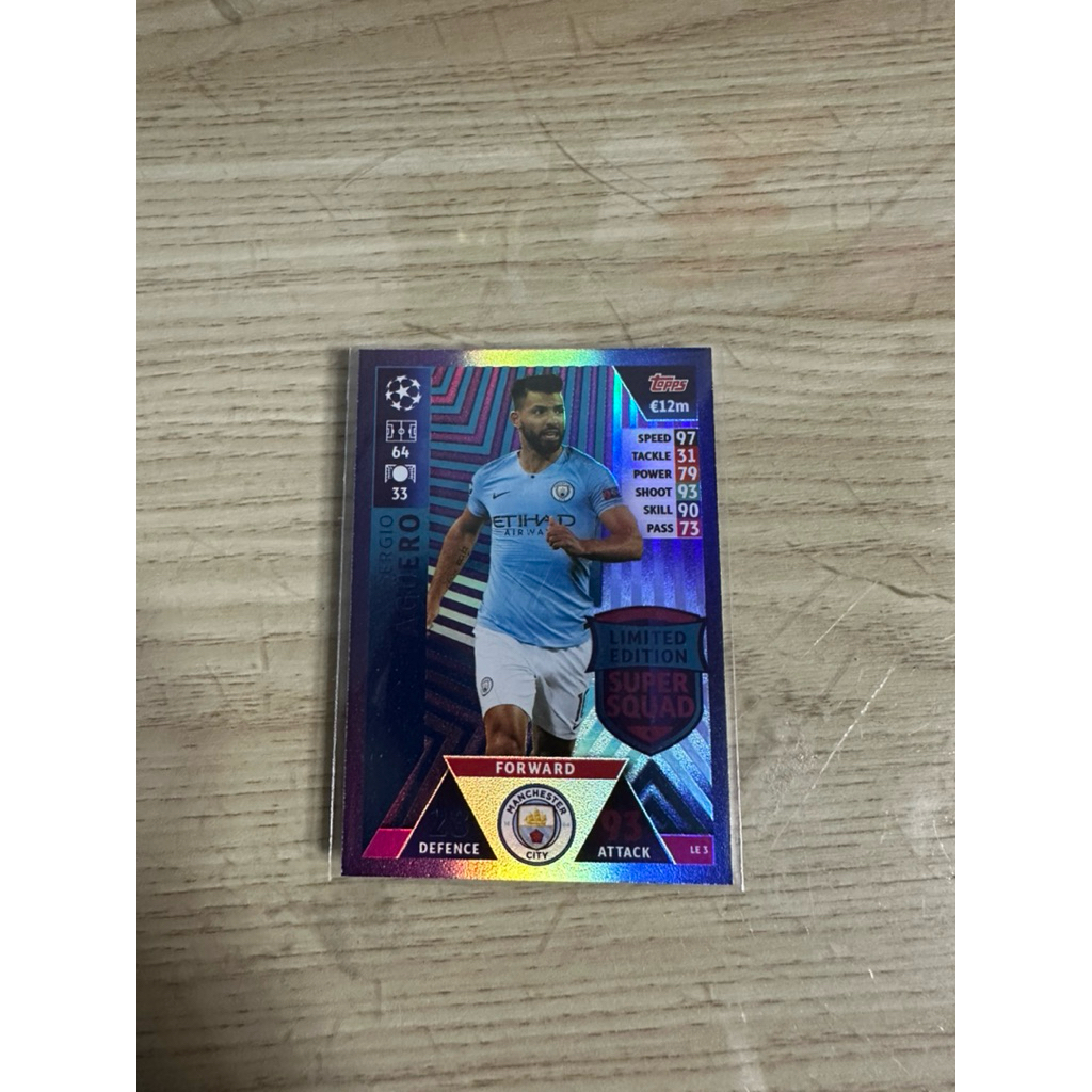 Match Attax Aguero Limited Edition