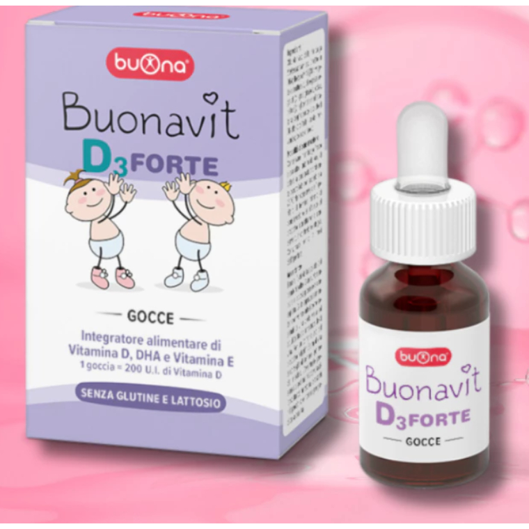 BUONAVIT D3 FORTE ( LỌ 12ml) Bổ sung D3 và DHA cho bé, dùng cho bé thiếu cân và sinh non.Phát Triển 