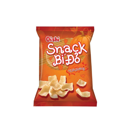 bim bim Oishi snack bí đỏ vị bò nướng 68g siêu to khổng lồ