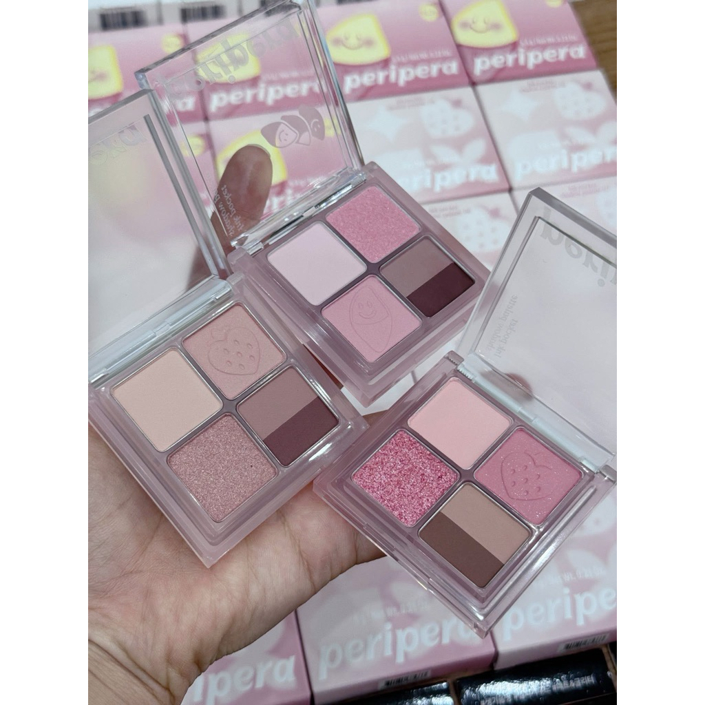 [AUTH 100%][MÀU 01-12] BẢNG PHẤN MẮT PERIPERA 4Ô INK POCKET SHADOW PALETTE