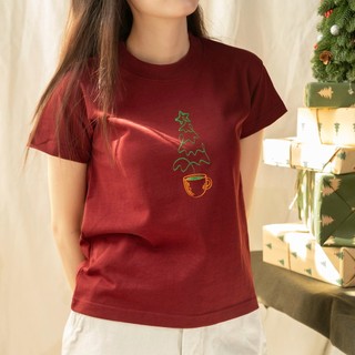    SALE 12.12   Áo thun nữ Giáng Sinh Christmas MERRY CUP lewlew.tshirt - form baby tee vừa người 100% cotton thoáng mát 