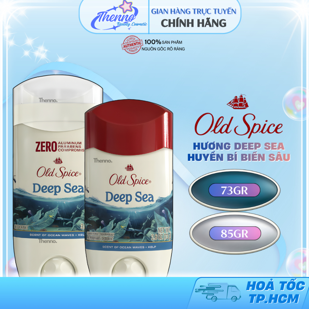 Lăn Khử Mùi Old Spice Inspired By Nature Collection Deep Sea With Ocean Elements 73g - NK Mỹ