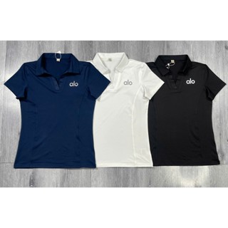 Áo Thể Thao Nữ AL0 Dư Xịn Logo Nổi Cao Cấp Cổ Polo  – Áo Pickleball Cho Nữ Thiết Kế Lịch Sự, Sang Trọng, Thoải Mái