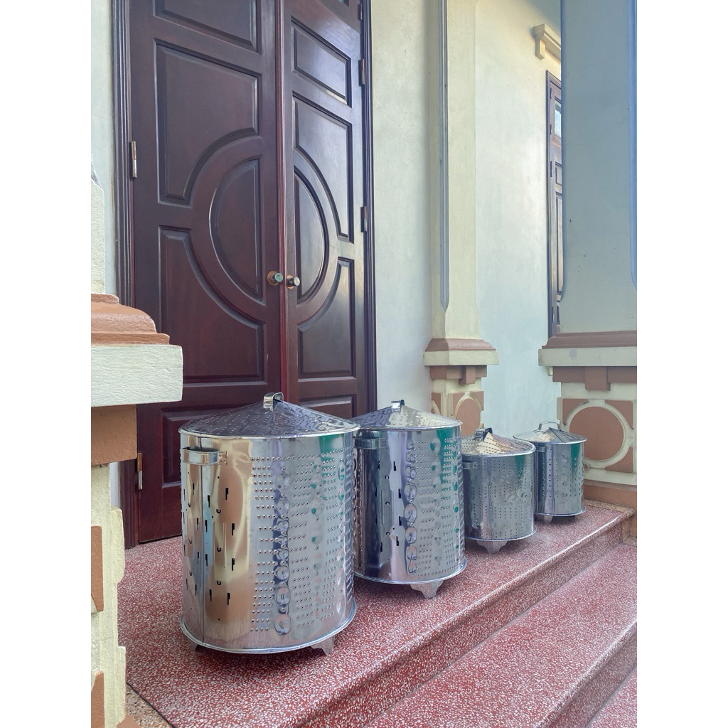 Bộ 4 Lò Hoá Vàng Size Trung Cao Cấp Chất Lượng Inox 430 Chống Gỉ 2 Lớp Phù Hợp Hộ Gia Đình