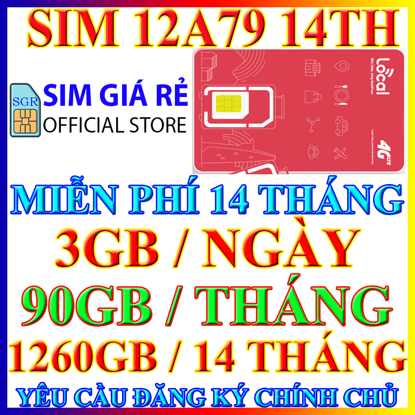 SIM 4G MOBIFONE LOCAL TRỌN GÓI KHÔNG NẠP TIỀN 12A79, A119, A99, A89, A79, A69, A45F, SHOP SIM GIÁ RẺ