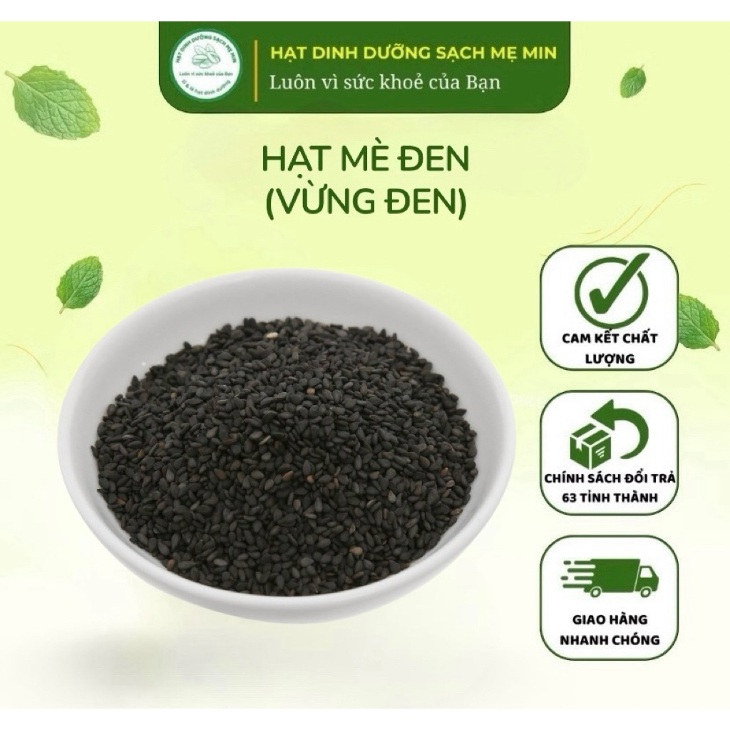 Mè đen/ vừng đen quê giống thuần, mè đen làm sữa hạt, muối mè, làm bánh, kẹo, 500gr, hút chân không
