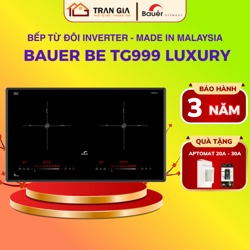 Bếp từ Bauer BE TG999 Luxury | Model 2025 | Bếp điện từ Inverter | MADE IN MALAYSIA