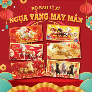 Combo 100 cái bao lì xì tết giáp thìn 2026