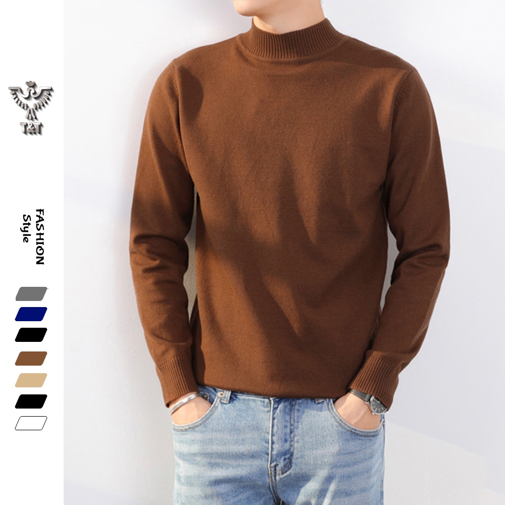 Áo len cổ cao nam tay dài kiểu dáng hàn quốc hàng quảng châu