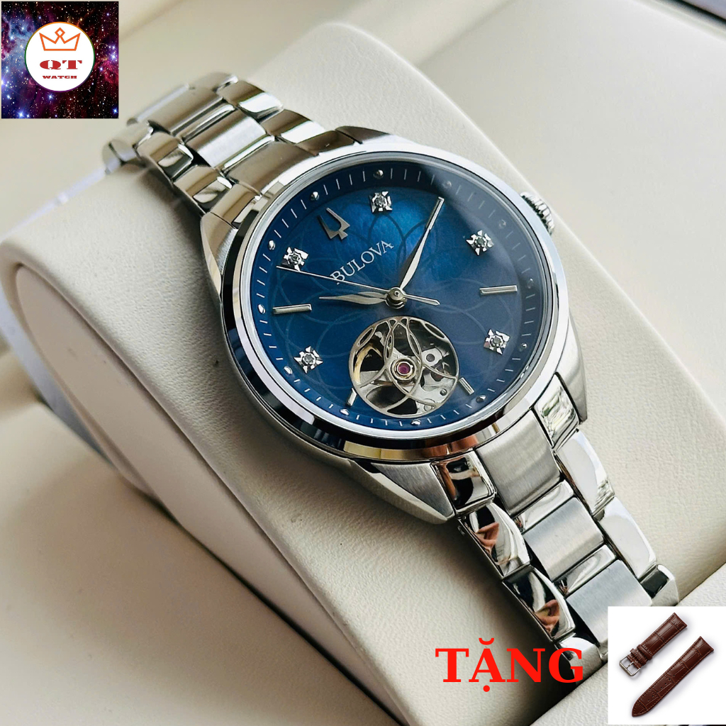 Đồng Hồ Nữ BUL0VA Automatic 96P191 Chính Hãng Tặng Kèm Dây Da Cao Cấp