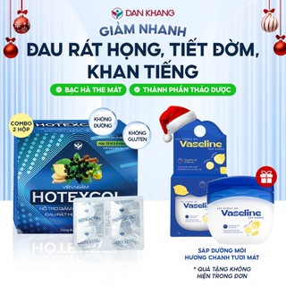  Viên ngậm Hotexcol Dan Khang hỗ trợ giảm ho thanh họng giảm đau rát rọng giảm tăng tiết đờm 
