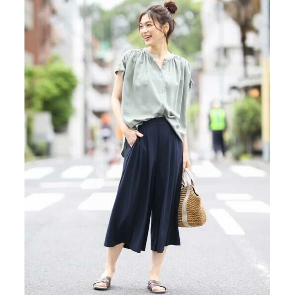 [S] Quần ống rộng nữ Nhật United Arrows Green Label Relaxing