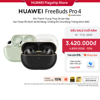  Tai nghe HUAWEI FreeBuds PRO 4 Âm Thanh Trung Thực Driver Kép | Gọi Thoại Ổn Định Và Rõ Ràng|Chống Ồn Chủ Động Thông Mi 