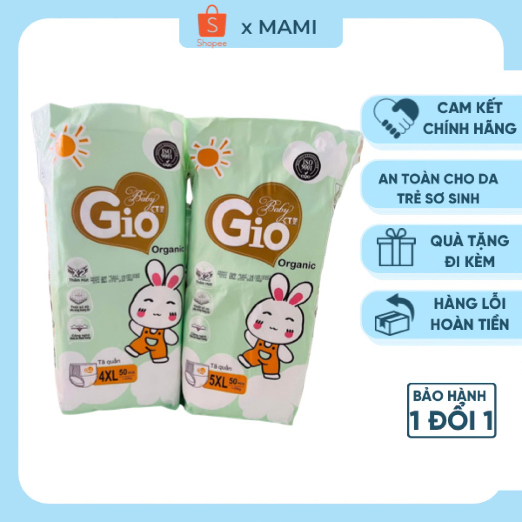 Bỉm BaBy Gio OGANIC 1 Bịch 50 Miếng