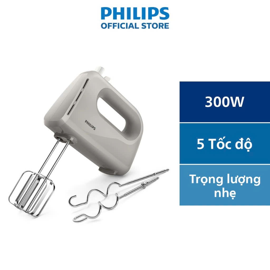 Máy đánh trứng Philips HR3705/20 300W Đánh trứng/ Đánh kem/ Đánh bột - BH 24 THÁNG I BLUESTONE 6333S
