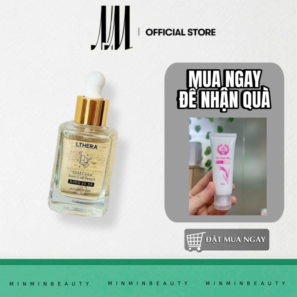 Serum Tinh Chất Vàng 24k Tế Bào Gốc Caviar Lthera 50ml - cấp ẩm, phục hồi, dưỡng sáng đều màu da, ch