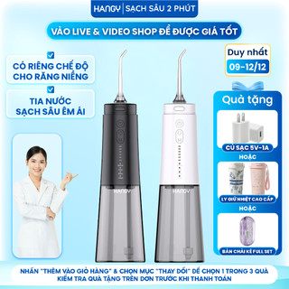   Combo 2  Máy tăm nước HANGY HG23 Pro | Công nghệ tia nước siêu âm | Dễ sử dụng | Phù hợp cho răng niềng 