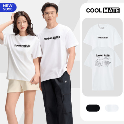 [MUA 2 GIẢM 5%][BST MIRL]Áo thun nam nữ 100% Cotton Relaxed Fit IN Sunday Reset - Coolmate